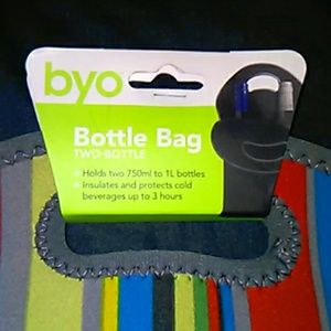 Wine bottle bag, holds 2 bottles.